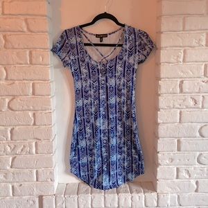 Blue Print Dress